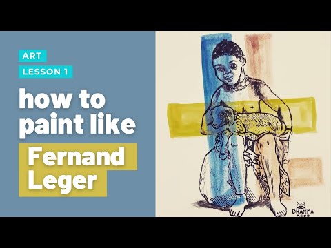 How to paint like Fernand Leger  With Dhammadeep Ambhore  Time lapse Video