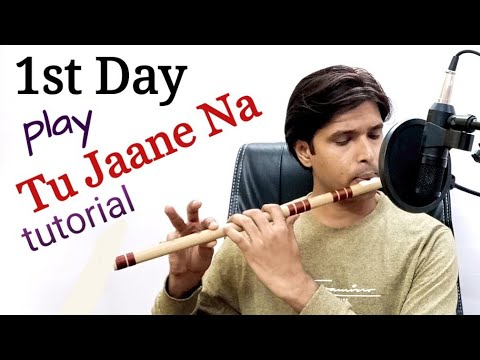 flute  Day 1  Tu Jaane na  Flute lesson   Indian Notation  Beginner  first day on flute