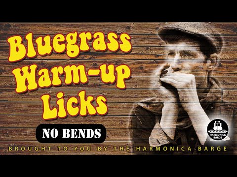 Easy Bluegrass Warm up Licks No Bends  Harmonica Lesson C Harp required