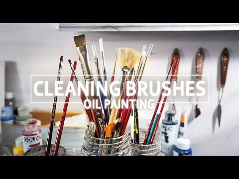 How to Clean a Paint Brush  Oil Painting