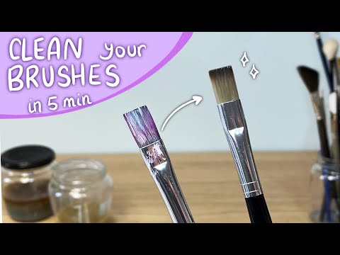 How to CLEAN oil BRUSHES properly  how to leave them Overnight