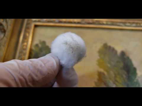 Cleaning A Dirty Antique Oil Painting By Georgio Guidoni