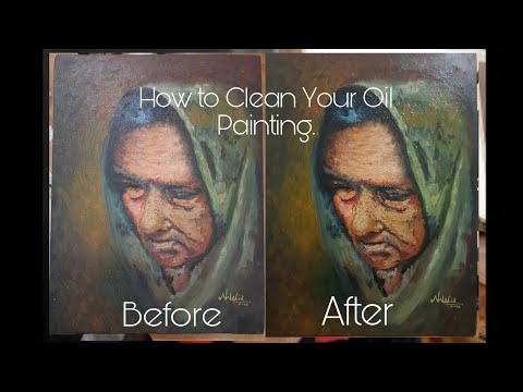 How to clean old oil painting