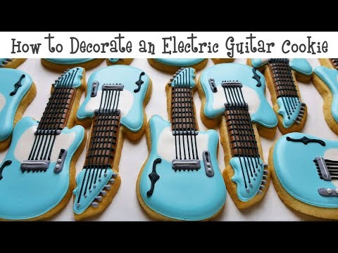 How to Decorate an Electric Guitar Cookie