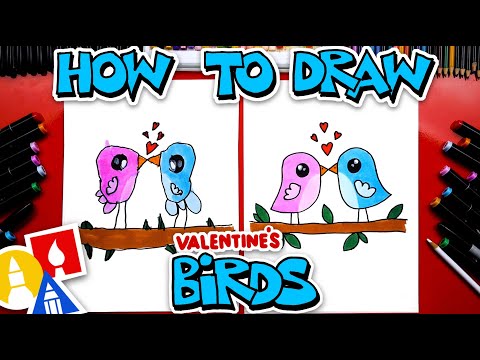 How To Draw Cute Cartoon Valentine39s Birds