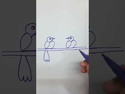 how to draw Bird with quot22quoteasy kids drawingcraft painting art shorts drawing