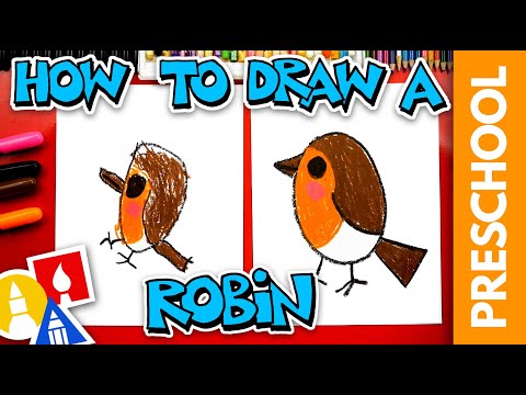 How To Draw A Robin Bird  Preschool