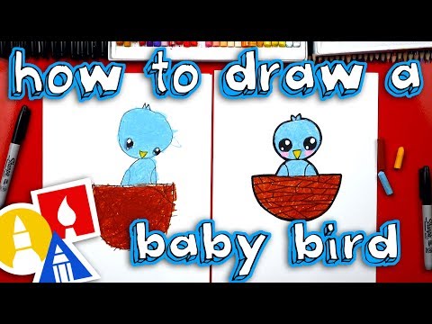 How To Draw Baby Bird WITH SHAPES for young artists