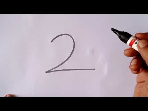 How to draw a crow from number 2Easy drawing step by stepcrow number drawing