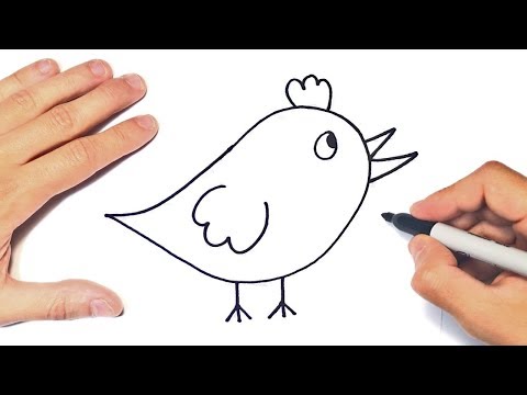 How to draw a Bird for kids  Bird Easy Draw Tutorial