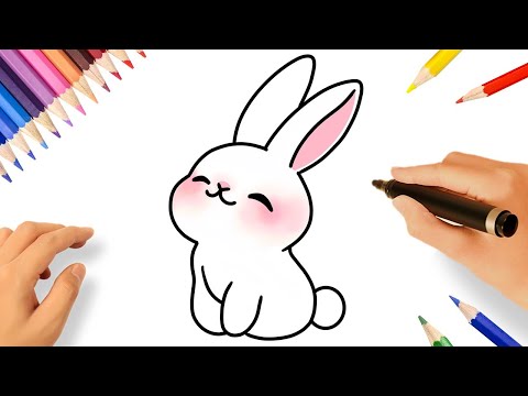 HOW TO DRAW A CUTE RABBIT EASY 