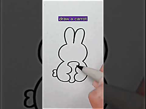 Easy Rabbit Drawing For Kids  Rabbit Art Ideas  Art39s Of Munna shorts youtubeshorts art