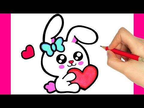 HOW TO DRAW a cute BUNNY RABBIT  how to draw easter bunny  drawing easter bunny