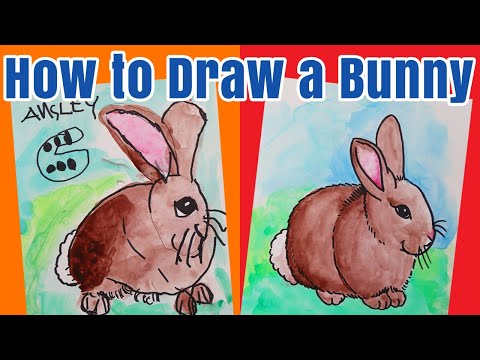 How to Draw a Bunny Rabbit  Tutorial for Kids