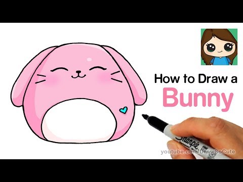 How to Draw a Cute Bunny EASY  Squishy Squooshems