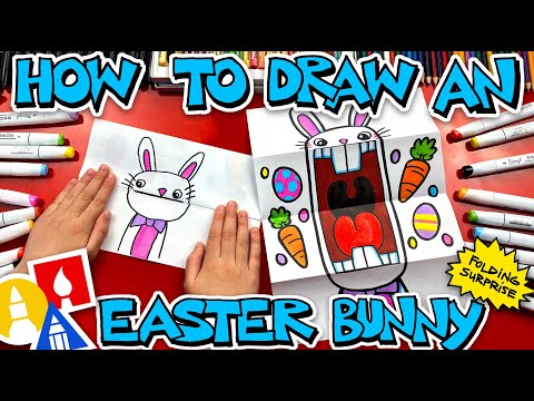 How To Draw A Big Mouth Easter Bunny  Folding Surprise