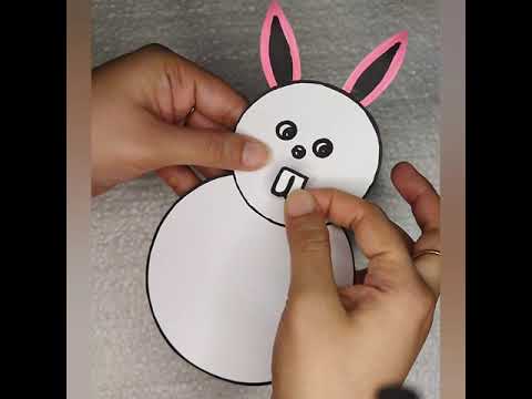 How To Make Rabbit with Paper Funny Bunny For Kids Activity  Easy Craft For Bignners Short  CA