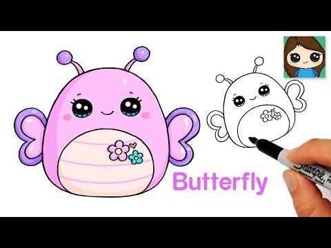 How to Draw a Butterfly Easy  Squishmallows