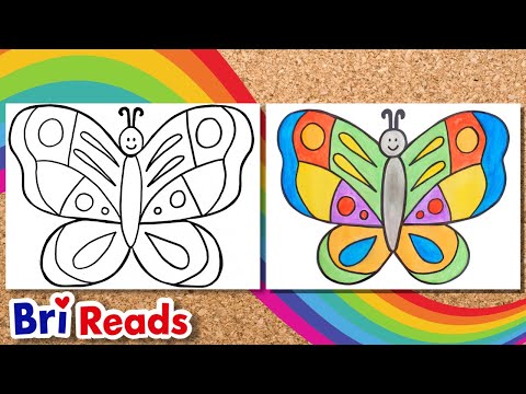 How to Draw a Colorful Butterfly  Easy Step by Step Tutorial for Kids with Bri Reads