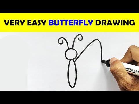 EASY AND SIMPLE BUTTERFLY DRAWING Drawing Butterfly