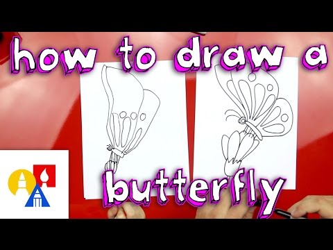 How To Draw A Butterfly On A Flower