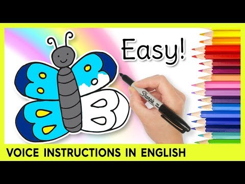 How to Draw a BUTTERFLY Super Easy for Kids
