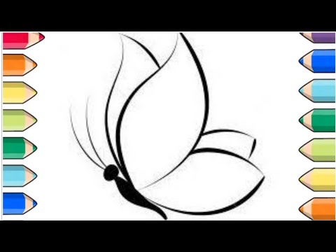 How to draw easy butterfly Drawing for beginners  Step by step