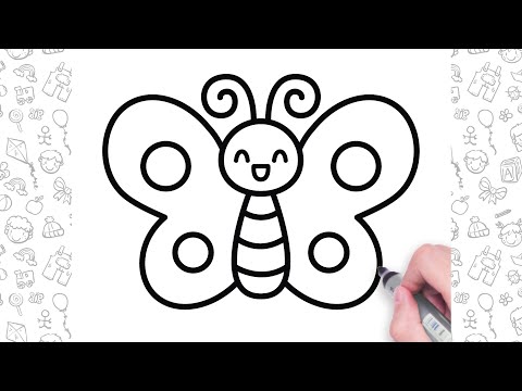 Butterfly Drawing Easy Step by Step  Easy Drawings For Kids