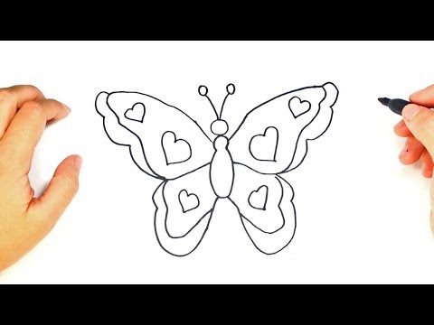 How to draw a Butterfly for Kids  Butterfly Easy Draw Tutorial