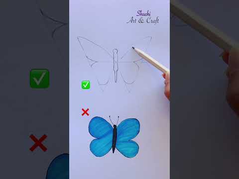 How to draw a beautiful butterfly  youtubeshorts shorts art drawing creative