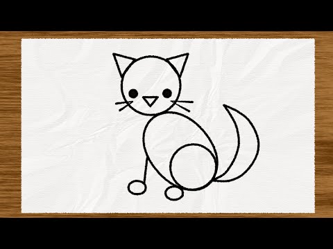 Simple Shape Sketches How to Draw a Cat