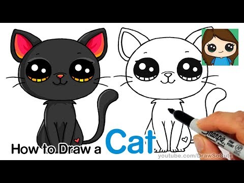 How to Draw a Black Cat Easy