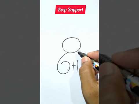 Very Easy Cat Drawing From 061 number  How To Draw Cat For Kids drawing shorts