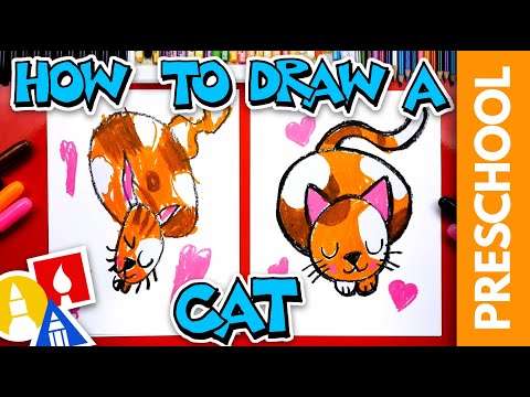 How To Draw A Cat  Letter C  Preschool