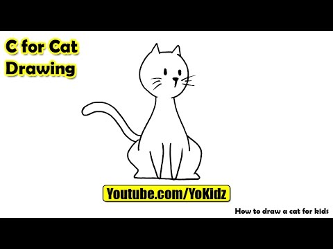 How to draw a CAT for kids
