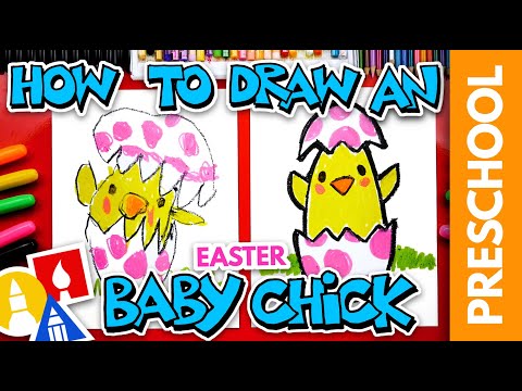 How To Draw An Easter Baby Chicken  Preschool