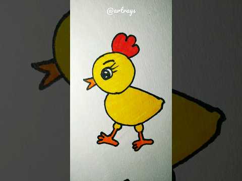 how to draw Chicken easy  Chicken Drawing shorts drawingtricks
