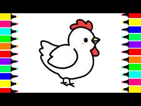 How to draw a Chicken  Chicken drawing easy