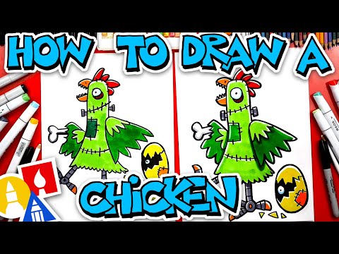 How To Draw FrankenChicken With Mrs Hubs