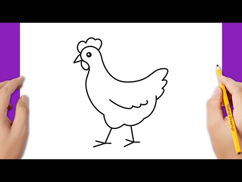 How to draw a hen  How to draw a chicken