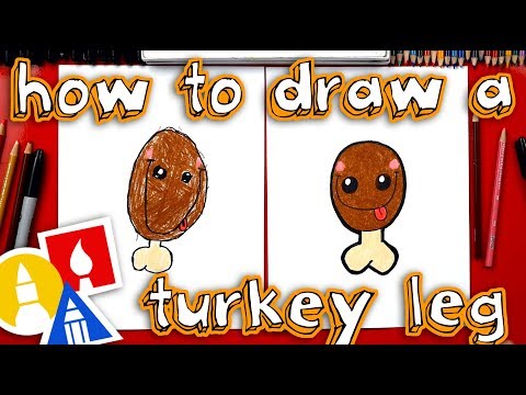 How To Draw A Funny Thanksgiving Turkey Leg