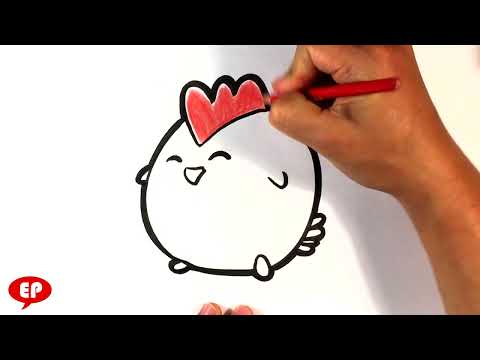 How to Draw a Cute Chicken  Easy Pictures to Draw Now
