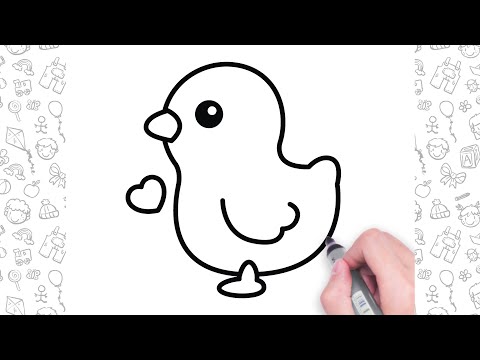 How to Draw a Cute Baby Chick Easy  Kids Drawing Step by Step