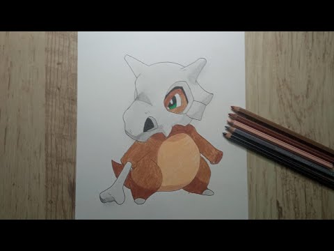 How To Draw Cubone From Pokemon Colored Pencil