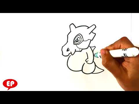 The EASY way How to Draw Pokemon  Cubone
