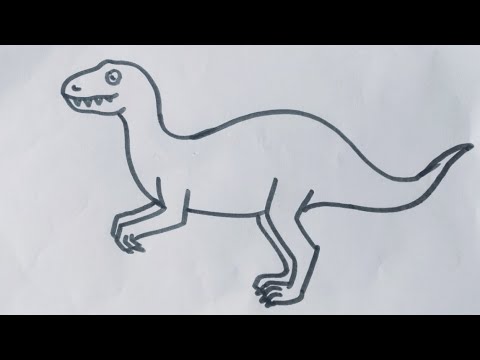 How to draw a DinosaurEasy drawing step by stepSimple dinosaur drawing for beginners