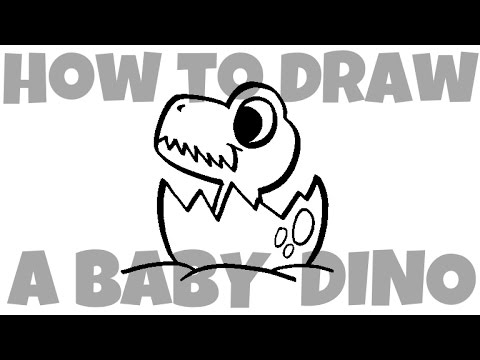 How to Draw a Baby Dinosaur