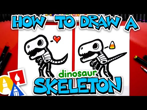 How To Draw A Dinosaur Skeleton