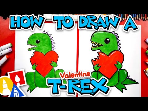 How To Draw A Funny Valentine TRex