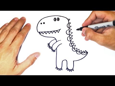 How to draw a Dinosaur for kids  Dinosaur Easy Draw Tutorial